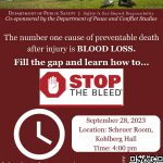 Flyer for Stop the Bleed event