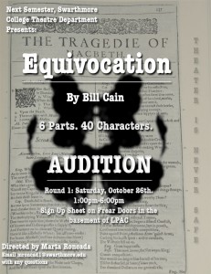 Equivocation Audition Poster