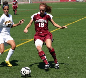 Peterson scored the Garnet's first goal.