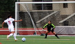 wsoc_song_goal_400 Samantha Song \'12 scores her first collegiate goal vs. Farmingdale State Saturday evening.