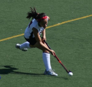Senior Joslyn Young scored Swarthmore's lone goal. 