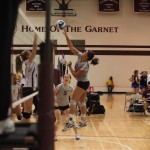 Freshman Kathryn Montemurro had 16 kills against Johns Hopkins.