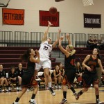 Freshman Madeline Ross scored a career-high 16 points in the win over Bryn Mawr.