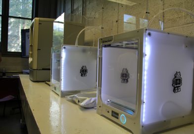 3d Printers in the new Beardsley MakerSpace.