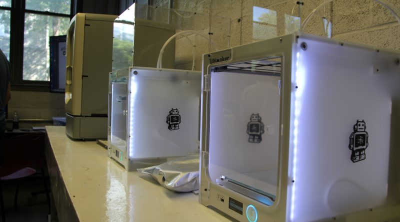 3d Printers in the new Beardsley MakerSpace.